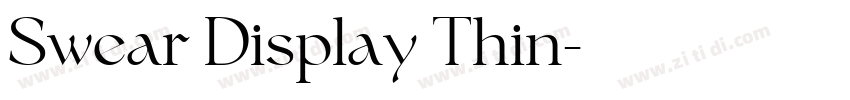 Swear Display Thin字体转换